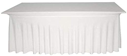 Gastro Uzal Deluxe Tischhusse, Weiß, 160 x 80 cm, Bankett, Büffett, Stretchhusse. Hochzeit, Event von Gastro Uzal