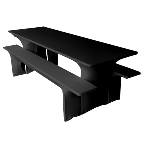 Gastro Uzal Festzeltgarniturhussen-Set München (Schwarz, 220 x 50 x 70 cm) von Gastro Uzal