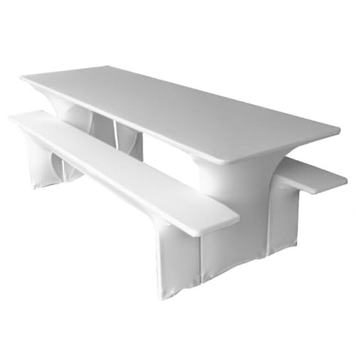 Gastro Uzal Festzeltgarniturhussen-Set München (Weiß, 220 x 50 x 70 cm) von Gastro Uzal