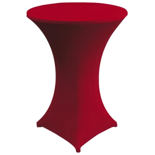 Gastro Uzal Hussen für Stehtische und Bistrotische Stretch Stehtischhussen Größen (Rot, Ø 80-85 cm) von Gastro Uzal