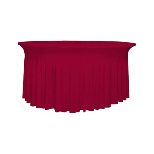Gastro Uzal Runde Deluxe-Tischhusse (Bordeaux, 180cm) von Gastro Uzal