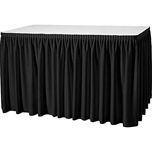 Gastro Uzal Skirting Excellent 520x73 cm schwarz Skirtings/Plisseefalte für die Tischgrößen 170 x 80 cm / Ø160 cm geeignet mit rückseitigem Klettband von Gastro Uzal