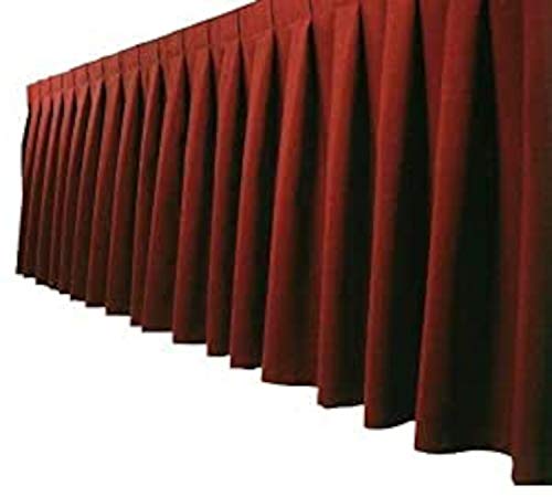 Gastro Uzal - Skirting Excellent Tischrock mit Kellerfalte versch. Farben und Größen für Tische, Büffet (Bordeaux, 520 x 73 cm) von Gastro Uzal