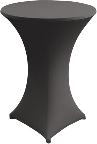 Gastro Uzal Stehtischhusse Stretch Home-Line in anthrazit 80-85 cm rund Husse für Stehtische Tischhusse überwurf Bistrotischhussen Stretch von Gastro Uzal