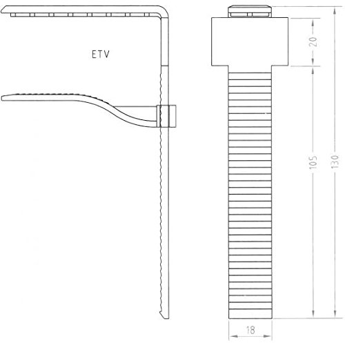 Gastro Uzal Tischklammer Skirting Clips Tischdecke Klammer 25 Stück, Spezialclip Glasklar mit Klettband, Bei Tischplatten bis 11 cm Stärke von Gastro Uzal