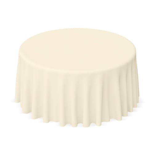 Gastro Uzal runde Tischdecke 50% Polyester 50% Baumwolle (Creme, 160cm) von Gastro Uzal