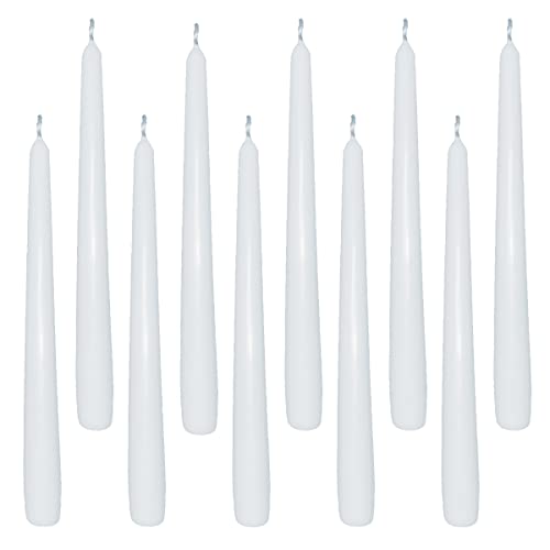 10 Spitzkerzen weiß 23,5 x 245 mm von Gastro