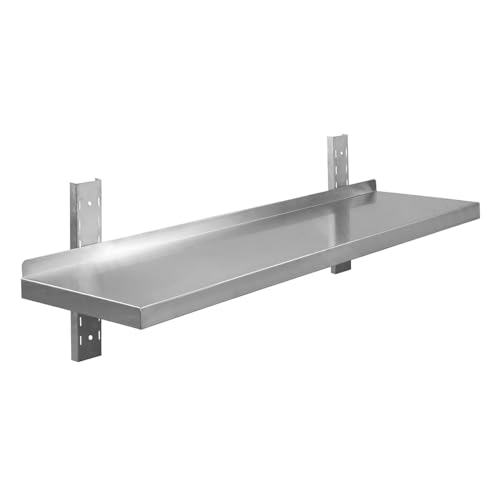 GastroHero Edelstahl Wandregal I 140 x 30 cm Wandbord Gastronomie I Edelstahlregal mit 1 Ablageboden I Hängeregal Edelstahl für Küche & Gastro regal GastroHero Edelstahl Wandregal I 140 x 30 cm Wandbord Gastronomie I Edelstahlregal mit 1 Ablageboden I Hängeregal Edelstahl für Küche & Gastro regal von GastroHero