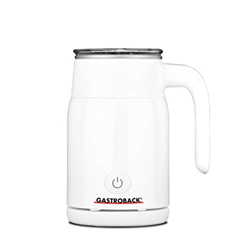 Gastroback 42325 Latte Magic, Milchaufschäumer, warmer oder kalter Milchschaum in Sekundenschnelle (max. 350 ml), erwärmen von Milch oder Kakao, 500 Watt, weiss, Kunststoff von GASTROBACK