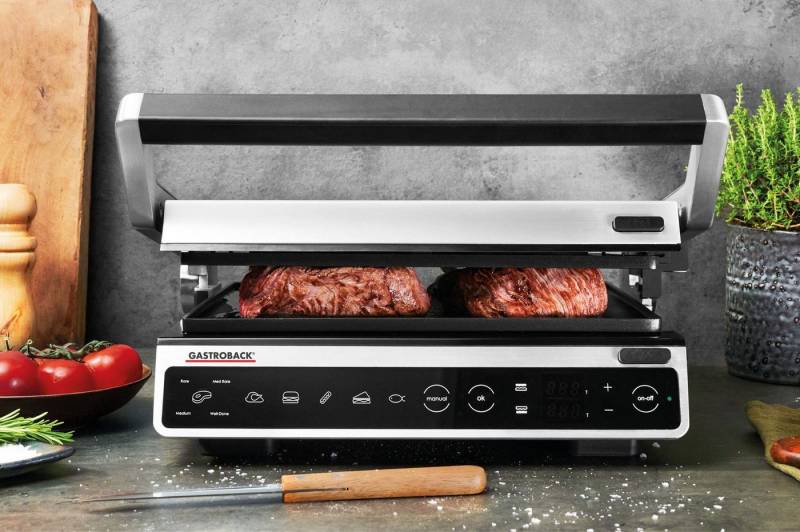 Gastroback Kontaktgrill 42542 Design BBQ Advanced Smart, 2000 W von Gastroback