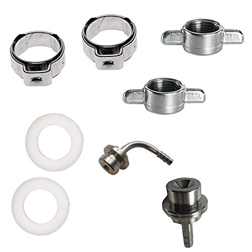 Gastrobedarf Westerbarkey Bierschlauchtüllenset 4mm 8 Teilig mit Überwurf 5/8" von Gastrobedarf Westerbarkey