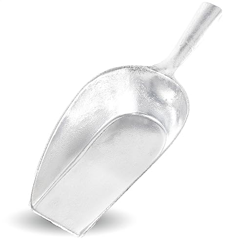 Gastronette Aluminium Mehlschaufel Teeschaufel Leichte und robuste Schaufel für präzises Abmessen von Mehl Zucker Gewürzen Tiernahrung Futter Tee Volumen 250 ml Sackschaufel Handschaufel von Gastronette