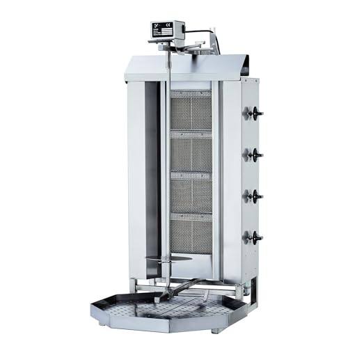 Döner- / Gyrosgrill 4 Brenner Motor oben (Propangas) von Gastronics