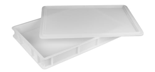 Gastronics Teigbehälter + Deckel für Pizzeria und Küche 60 x 40 x 7 cm von Gastronics