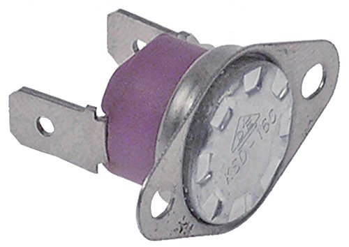 Anlegethermostat 210°C Anschluss F6,3 1-polig 2-Lochbefestigung 1NC Lochabstand 24mm 1-polig 16A 250V von Gastroteileshop