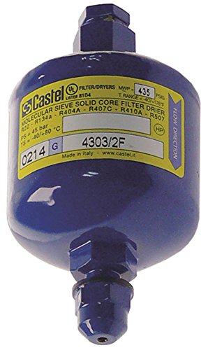 CASTEL 4303/2F Trockner Anschluss 7/16' UNF (1/4' SAE) Baulänge 92mm 45bar 275g Länge 92mm -40 bis +80°C 50 cm³ von Gastroteileshop