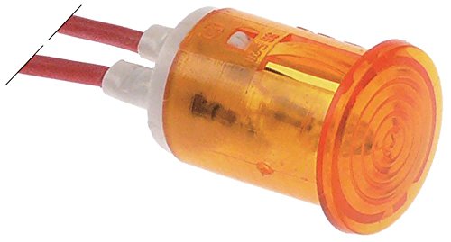 Franke Signallampe gelb ø 16mm 230V Isolierung Kabel Silikon Kabel 200mm von Gastroteileshop