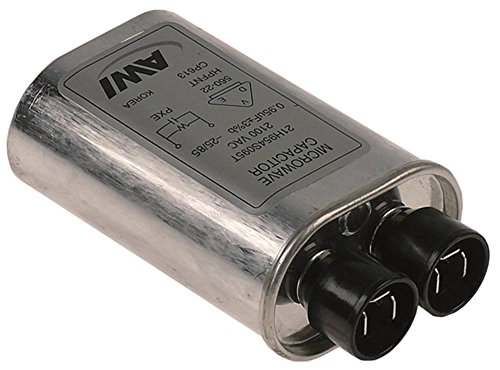 Hochspannungskondensator CP613 für Mikrowelle 0,95µF 2100V 50/60Hz Länge 88mm Anschluss Flachstecker 6,3mm Becherkondensator Hochspannungskondensator CP613 für Mikrowelle 0,95µF 2100V 50/60Hz Länge 88mm Anschluss Flachstecker 6,3mm Becherkondensator von Gastroteileshop