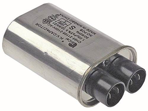 Horeca-Select HV-Kondensator CH85-21105 für Mikrowelle Anschluss Flachstecker 6,3mm Becherkondensator Breite 52mm 50/60Hz 1,05µF von Gastroteileshop