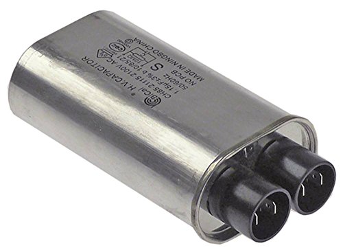 Horeca-Select HV-Kondensator CH85-21115 für Mikrowelle Anschluss Flachstecker 4,8mm Becherkondensator Breite 52mm 50/60Hz 1,15µF von Gastroteileshop