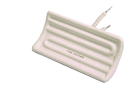 Keramikstrahler Länge 122mm 500W 230V Höhe 34mm Breite 60mm Isolierung Kabel geperlte Litze inkl. Klemmfeder von Gastroteileshop