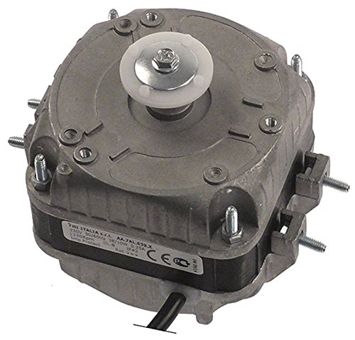 Lüftermotor AA.7AL.639.X 230V 10W 1.250 U/min 50Hz 5 Befestigungsoptionen Breite 84mm Kabel 500mm Gleitlager Länge 58mm L1 58mm von Gastroteileshop