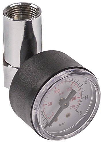 Manometer Anschluss rückseitig Prüfmanometer 0-16bar ø 40mm 3/8' von Gastroteileshop