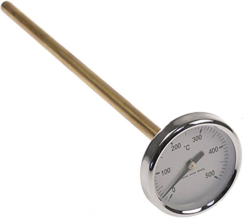 Thermometer ø 63,6mm Einbau 9mm Fühler 9x300mm max. Temperatur 500°C Messbereich 0 bis +500°C von Gastroteileshop