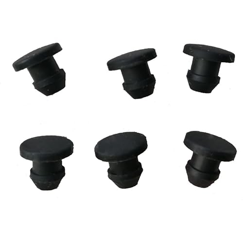 GaterTOOL 10 Stück Schwarze Feste Silikonkautschukkappen T-Typ Steckerabdeckung Snap-on-Dichtung Blindstopfen Enddichtung Stopper 2,5 mm-14 mm (Size : A 8mm, Thickness : 10pcs) von Topvent