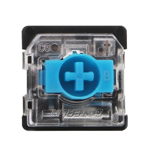 GATERON KS-33 Low Profile 2.0 Tastaturschalter, 3-polig, schwarze Unterseite, werkseitig vorgeschmiert für mechanische Keyboards mit niedrigem Profil, Blau, 35 Stück von Gateron