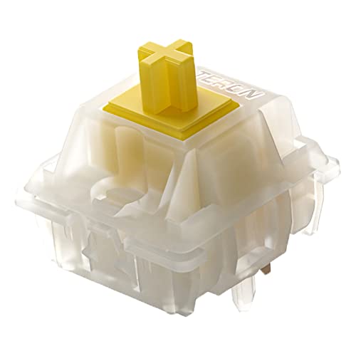 GATERON Milky Yellow Pro Keyboard Switches, KS-3X1 Linear RGB LED Pre Lubed 5 Pins Key Switches für MX Mechanical Keyboard(35PCS) von Gateron