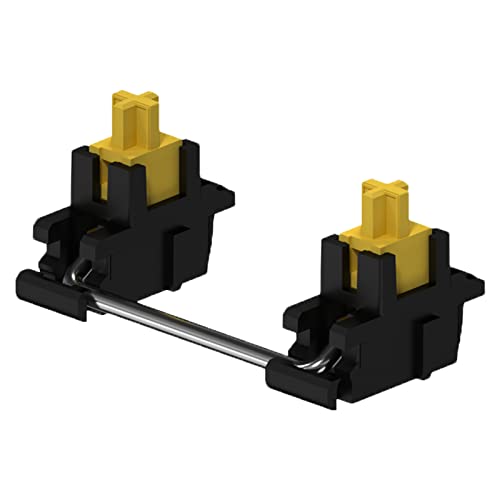 GATERON Plattenmontierter V2-Stabilisator für 60% mechanische Tastatur-Satellitenschalter, 7U 6.25U 2U (gelb) von Gateron