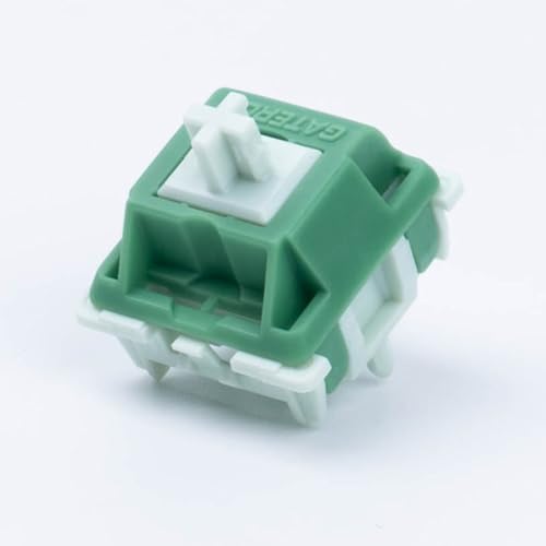 Gateron Green Apple Keyboard Switches, Heavy Tactile Through-Hole RGB LED 5 Pin Green 22mm Dual-Stage Spring Factory Pre-lubed 63gf Key Switches for MX Mechanical Keyboard(35PCS) von Gateron