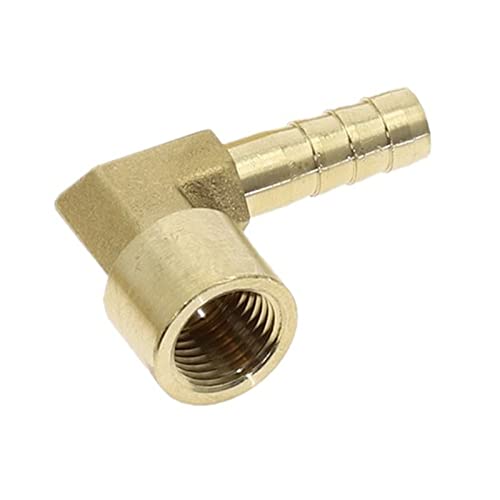 1 STÜCK * 6~16mm Schlauch Barb X 3/8 "1/2" Buchstabe 90 Grad Ellenbogen Messing Stacheleinbaukupplung Connector Adapter for Brennstoff Gas Wasser Kupfer (Size : 10MM, Thread Specification : 3/8") von GatherTOOL