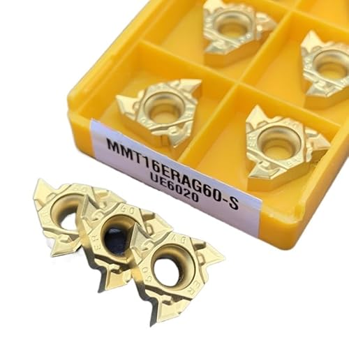 10 Stück * Drehwerkzeug MMT 11ER 11IR 16ER 16IR 22ER 22IR AG55 AG60-S VP15TF US735 UE6020 Universal-Gewinde-Hartmetalleinsatz Drehmaschine Schlitzen (Size : MMT 16IR AG55, Color : UE6020) von GatherTOOL