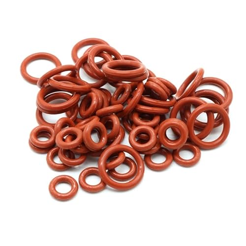 10 Stück roter VMQ-Silikon-O-Ring CS 3 mm Außendurchmesser 10~150 mm lebensmittelechte wasserdichte Gummischeibe isolierte runde Formdichtung (Color : Red, Size : OD 60mm ID 54mm) von GatherTOOL