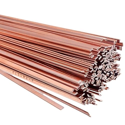 50 cm Länge Messing Schweißstab Flach/Rund Phosphor Kupferelektrode Schweißdraht Lötstab Bronze Kühlschrankschweißung Kein Lötpulver erforderlich (Color : 5pcs, Size : 2.0mm) von GatherTOOL
