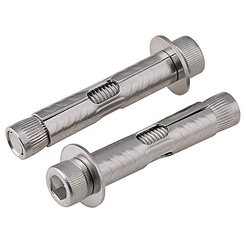 GatherTOOL 1 / 2pcs. * M6 M8 M10 M12 Sechseck-Sechskant-Sockelkopf-Kopf eingebauter Expansionsschraube 304 Edelstahl Allen interne Expansion Beton Ankerbolzen (Size : M10x100(1pcs)) von GatherTOOL