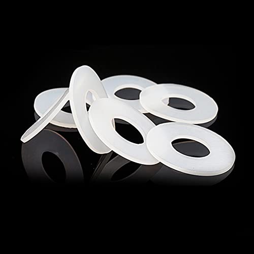 GatherTOOL 10 Stück 2 mm Dicke Silikonkautschuk-Flachdichtungen Außendurchmesser 12 mm-30 mm Weiß lebensmittelechtes Silikon O-Ringe Dichtungsscheiben Dichtring (Color : 10Pcs, Size : 22x10x2mm) von GatherTOOL