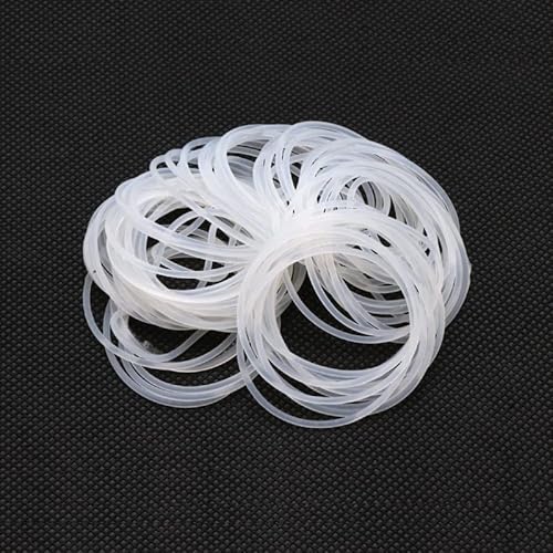 GatherTOOL 10 Stück CS 2 mm weiße Silikon-Ringdichtung OD 5~90 mm lebensmittelechter wasserdichter Unterlegscheiben-Gummi-Silikon-Dichtungs-Gummi-O-Ring (Color : 10Pcs, Size : OD 68mm ID 64mm) von GatherTOOL