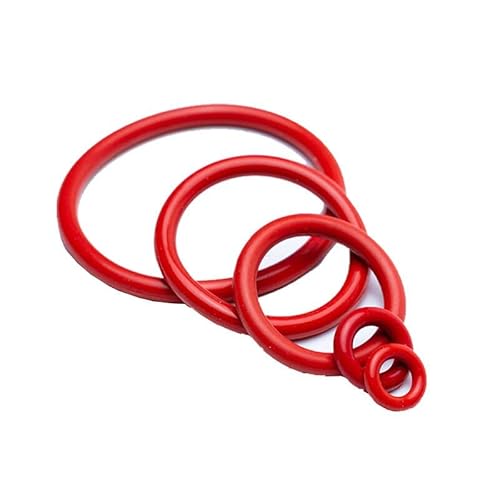 GatherTOOL 100 Stück/Set roter VMQ-Silikonring CS2,4 mm Dichtung lebensmittelechter Gummi-O-Ringe Außendurchmesser 9 mm–68 mm (Color : CS 2.4mm, Size : OD 42mm) von GatherTOOL
