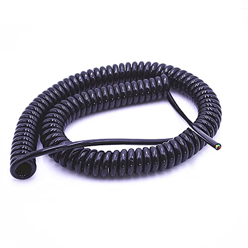 GatherTOOL 4-adriges Feder-Teleskop-dehnbares Verlängerungsdraht-Spiralkabel 24 AWG 0,2 mm / 20 AWG 0,5 mm / 17 AWG 1,0 mm / 14 AWG 2,0 mm (Size : 17AWG1.0MM, Color : 2.5 Meters) von GatherTOOL