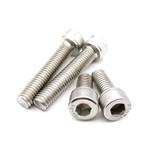 GatherTOOL 50 Teile/Satz M1.4 M1.6 M2 M2.5 M3 M4 M5 304 A2-70 Edelstahl Sechskant Innensechskant Inbusschraube (Color : 2MM, Size : M1.6) von GatherTOOL