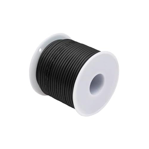 GatherTOOL Silikonkabel Flexibler Hochtemperaturbeständiger Silikondraht 8 10 12 14 16 18 20 22 24 26 28 30 AWG Schwarz/Rot (Color : Black, Specification : 22AWG 40 Meter) von GatherTOOL