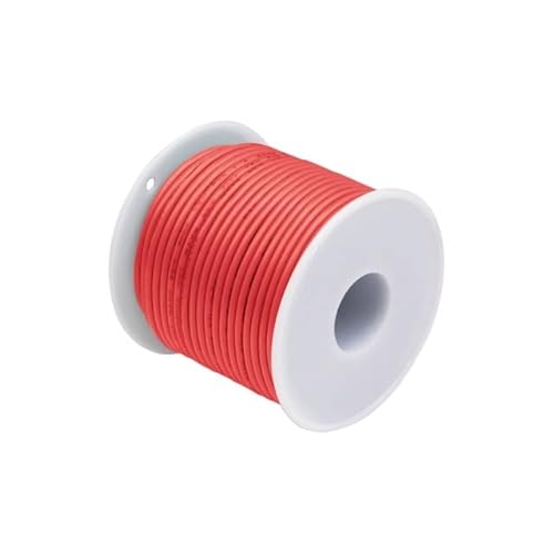 GatherTOOL Silikonkabel Flexibler Hochtemperaturbeständiger Silikondraht 8 10 12 14 16 18 20 22 24 26 28 30 AWG Schwarz/Rot (Color : Red, Specification : 10AWG 5 Meter) von GatherTOOL