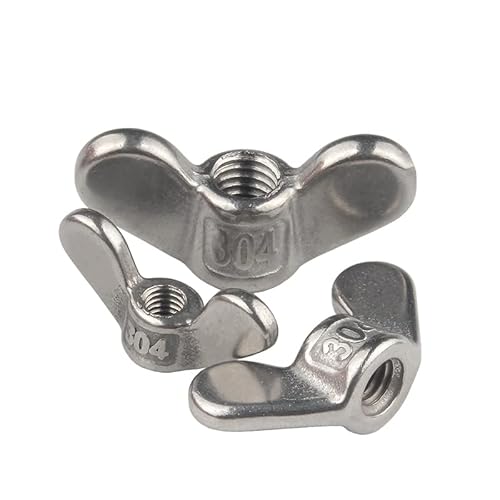 Schmetterlingsmutter aus Edelstahl 304 M4 M5 M6 M8 M10 M12 M14 M16 M20 M24 Mutter Schmetterling Yuanbao Handgeschraubte Durchgangsloch-Flügelmuttern Schmetterlingsmutter ( Color : M24 (1PCS) ) von GatherTOOL