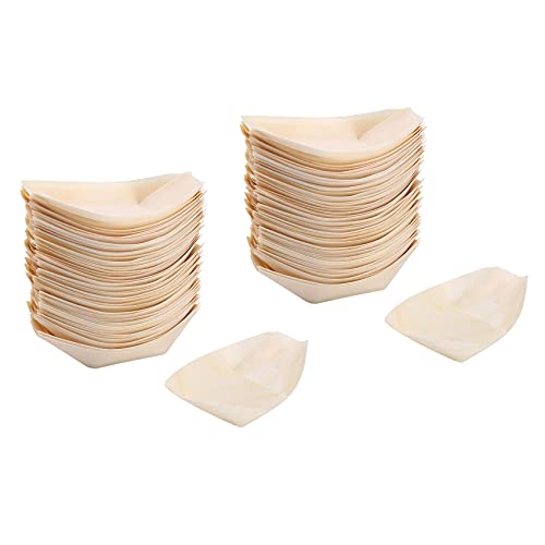 Gathukila 100 x Fingerfood - Schalen Boot biologisch abbaubar 11 cm x 6,5 cm von Gathukila