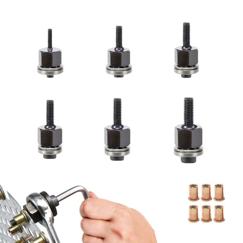 Gativs 6 Stück Nietmutternzange Set, für M3 M4 M5 M6 M8 M10,Nietenzange Nietmuttern, Nietmuttern Set Werkzeug, Nietzangen Set, Nietmuttern Nieten Set, für Nietmutter Werkzeug Manuelle Nietmaschine Gativs 6 Stück Nietmutternzange Set, für M3 M4 M5 M6 M8 M10,Nietenzange Nietmuttern, Nietmuttern Set Werkzeug, Nietzangen Set, Nietmuttern Nieten Set, für Nietmutter Werkzeug Manuelle Nietmaschine von Gativs