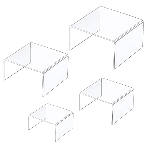 Gativs Acryl Regal 4 Stück - Display Risers, Organizer, Showcase U Ständer, Vitrine Podest - Clear Acryl für Präsentation Gativs Acryl Regal 4 Stück - Display Risers, Organizer, Showcase U Ständer, Vitrine Podest - Clear Acryl für Präsentation von Gativs