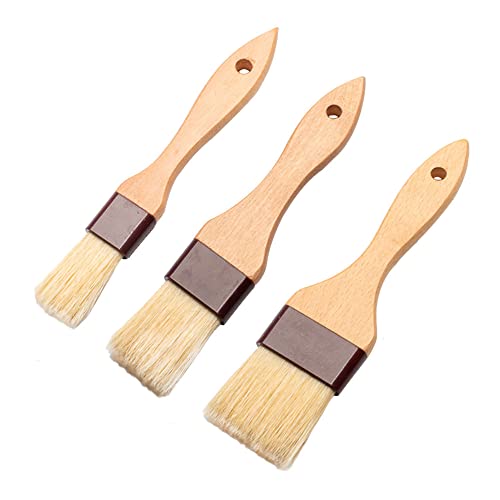 Gativs Backpinsel mit Naturborsten 3 Stück Haushaltspinsel Holz Küchenpinsel Ölpinsel mit Wildschweinborsten Kleines Loch Holz Küchenpinsel Backpinsel Ölpinsel Gebäck Pinsel mit Langem Holzgriff Gativs Backpinsel mit Naturborsten 3 Stück Haushaltspinsel Holz Küchenpinsel Ölpinsel mit Wildschweinborsten Kleines Loch Holz Küchenpinsel Backpinsel Ölpinsel Gebäck Pinsel mit Langem Holzgriff von Gativs